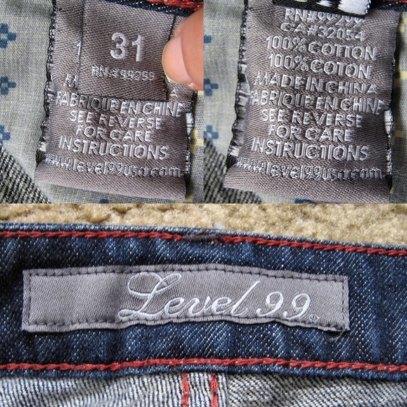 Vintage Level 99 Distressed Boho Bootcut Jeans 31 - Picture 6 of 6